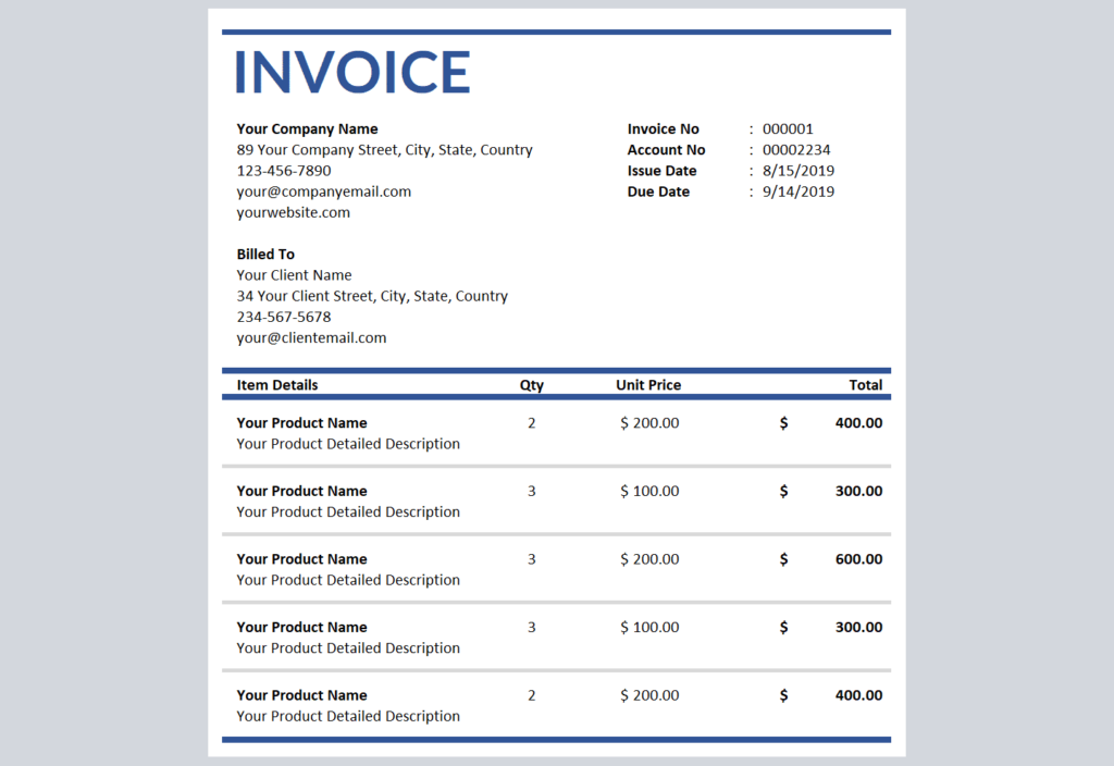 Painting Invoice Template Vencru