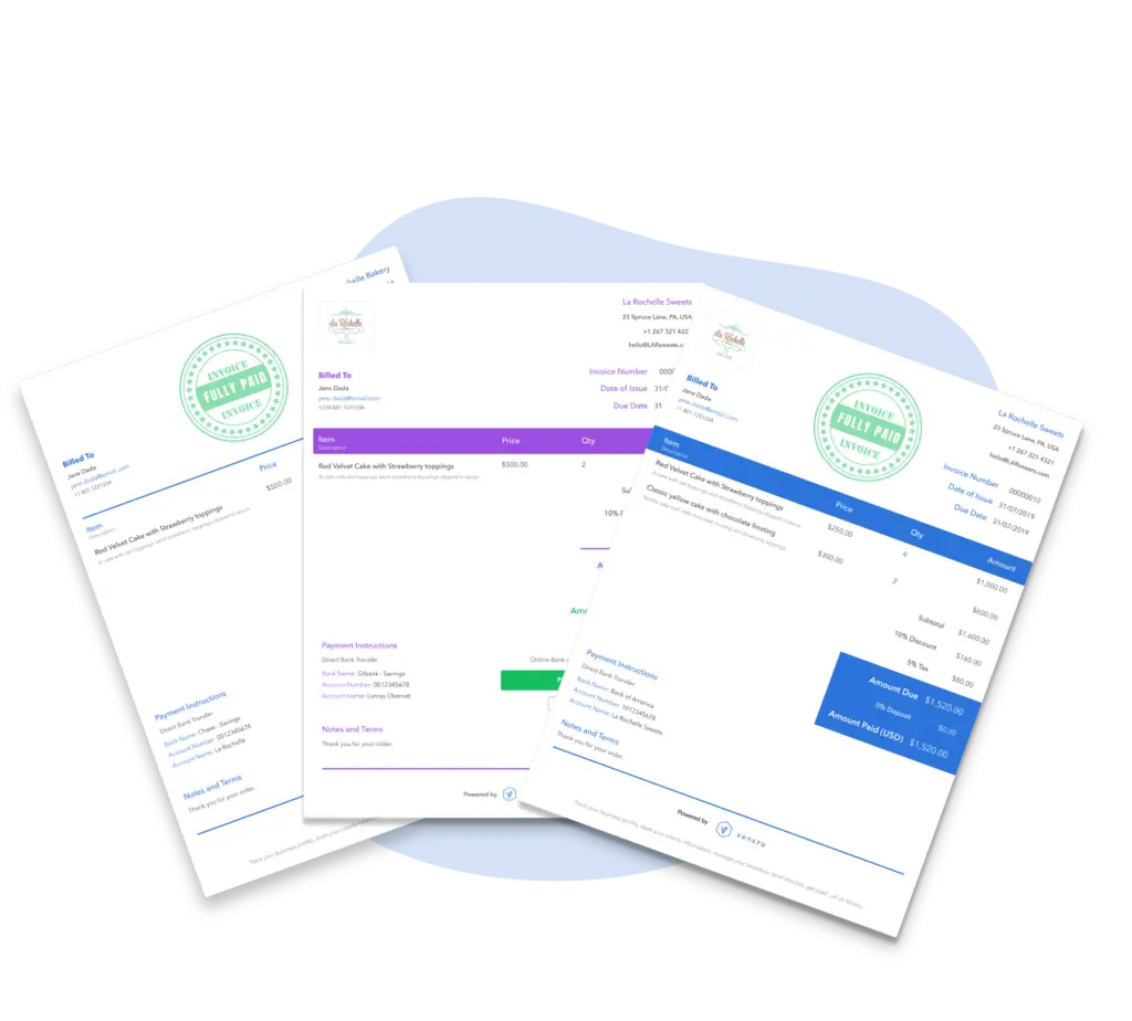 free invoice template styles for small business