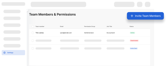 Role-based permissioning for business software