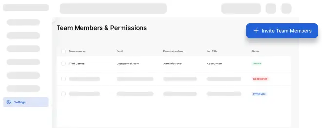 Role-based permissioning for business software