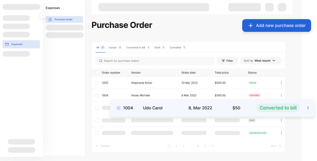 Purchase Orders and Sales Orders
