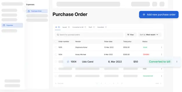 purchase order in inventory management software for small businesses