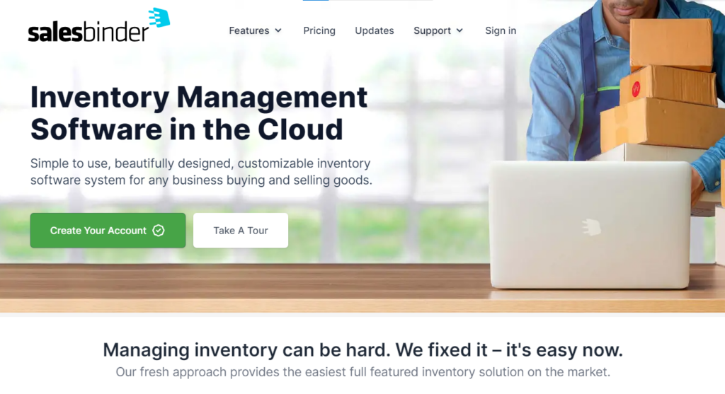 SalesBinder software
Inventory tracking software