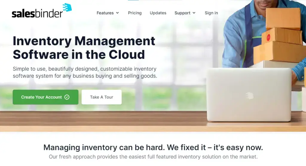 SalesBinder software Inventory tracking software